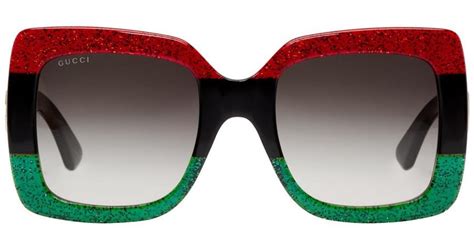 gucci sunglasses green and re|Gucci sunglasses red green stripe.